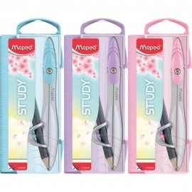 Boite Compas Study couleur pastel Maped