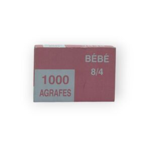 Boite de 1000 Agrafes Chromées Bébé 8/4