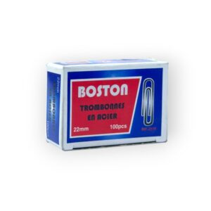 Boite de 100 Trombones en Acier 22mm Boston