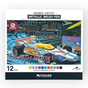 Set de 12 Brushes Couleur Metalique Mobee