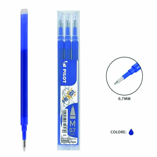 Set de 3 Recharges Bleues pour Stylo Frixion 0.7 Pilot