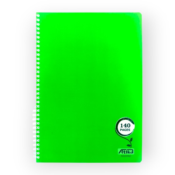 cahier_spiral_a4_atika_140p_5x5_vert Cahier Spiral A4 ATIKA