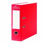 Classeur a Levier Simili Raye Rouge