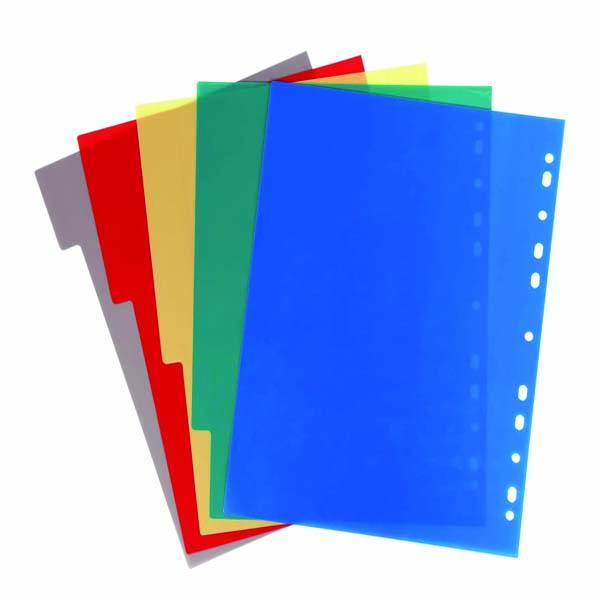 10 Intercalaires en Plastique A4