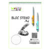 Bloc Steno WB A4 Rayé Avec Spiral Métallique