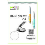Bloc Steno WB A4 Rayé Avec Spiral Métallique