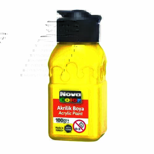 Bouteille de Peinture Acrylic 100grs Nova Color NC-2022 Sun Yellow