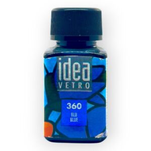 Bouteille de Peinture Bleue Verre et Plastique 60ml Idea Vetro