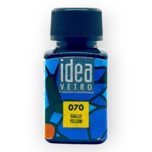 Bouteille de Peinture Jaune Verre et Plastique 60ml Idea Vetro