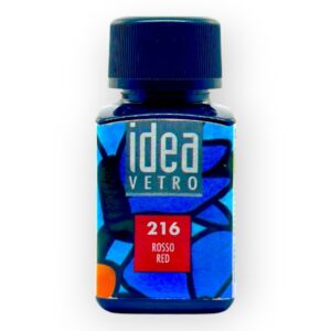 Bouteille de Peinture Rouge Verre et Plastique 60ml Idea Vetro