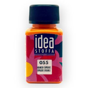 Bouteille de Peinture Tissus Orange 60ml Idea Stoffa