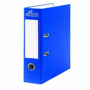 Classeur a Levier Simili Raye Bleu