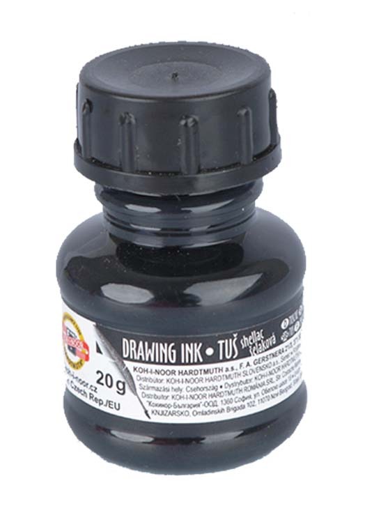 Flacon d'encre chine Noir drawing ink