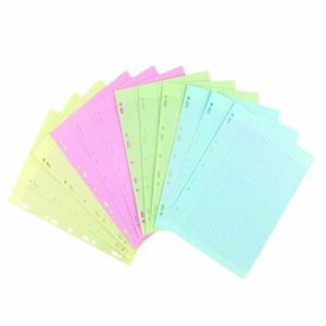 Paquet de Feuilles de Classeur Simples"80pages" GF SAFIR Bleues/Roses/Vertes/Jaunes - Image 1