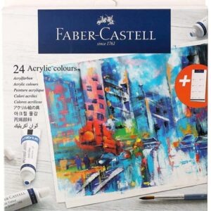 24 Tubes de peinture Acrylic 9ML Faber Castell