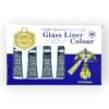 Set de 6 Glass Liner Colour Black Keep Smiling