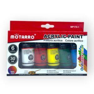 Set de 6 Tubes de Peinture Acrylique Motarro 30ML